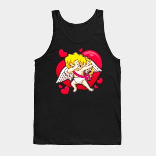 Valentines Day Dabbing Cupid Tank Top